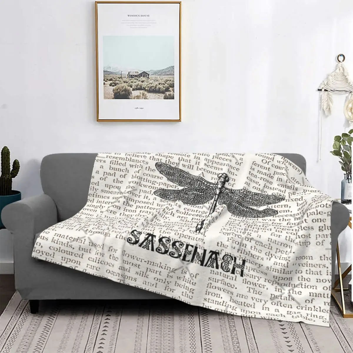

Бумажное одеяло Sassenach Dragonfly, покрывало для кровати, плед, пляжное одеяло, кавайное одеяло, плед на диван