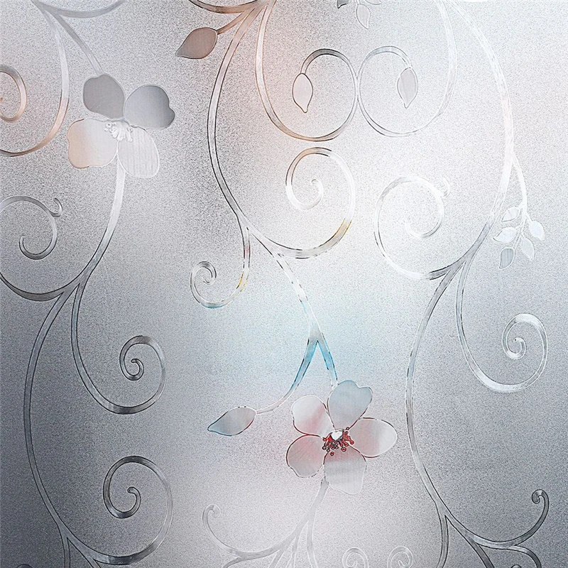 Антистатическая самоклеящаяся оконная пленка 1/2 метров на окно наклейки без клея