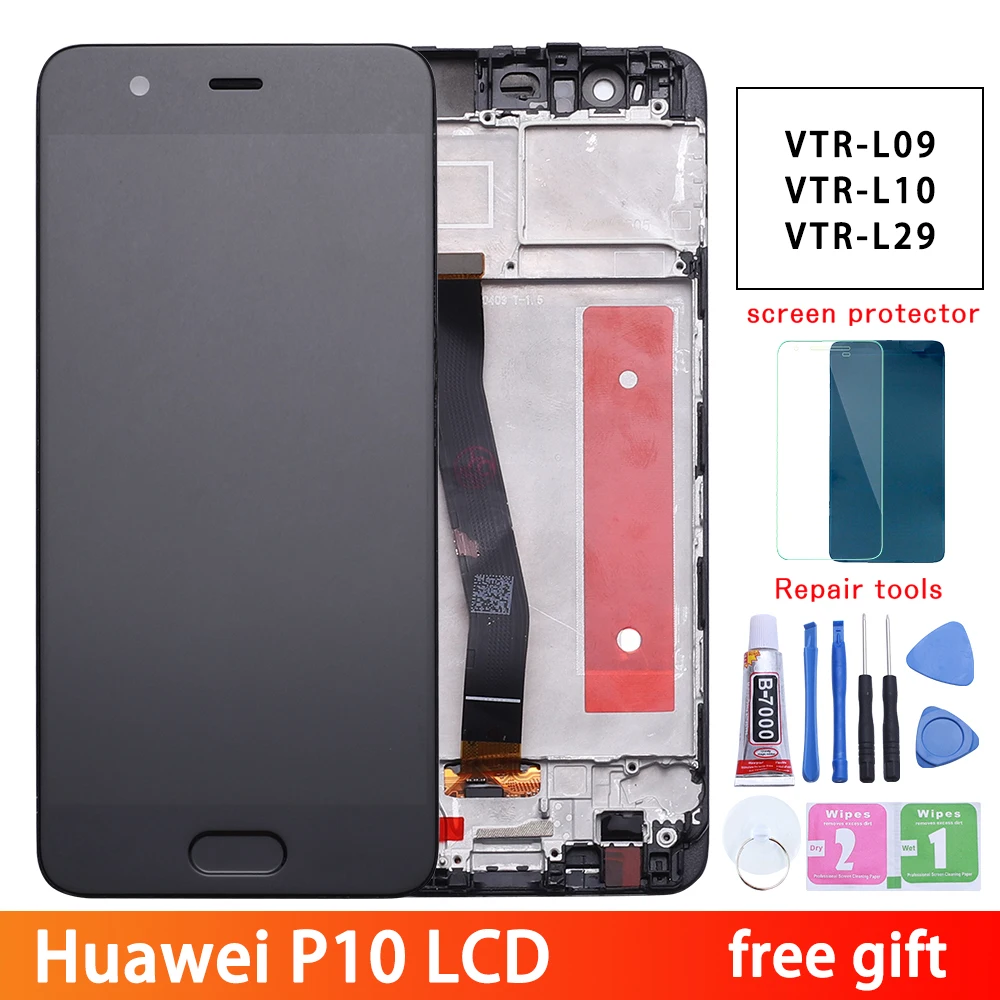 Huawei P10 ЖК дисплей сенсорный экран дигитайзер для сборки VTR L09 L10 L29 5 1 &quotHuawei с
