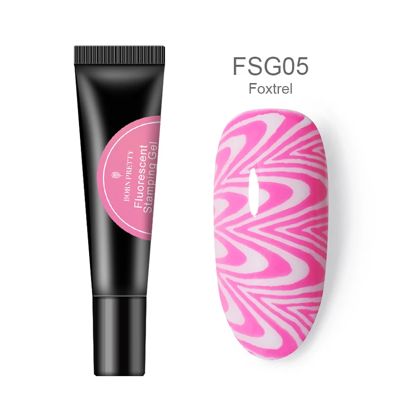 FSG05 Гель-лак Born Pretty, 8 мл, гель для стемпинга ногтей, цветной лак, отмачиваемый лак, штамповочный УФ-гель, пластина для стемпинга для нейл-арта - Цвет: FSG05