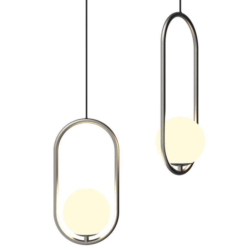 

Nordic Led Pendant Lights Lighting Luminaire Industriel Hanging Lamp Lustre Suspension Ball Glass Pendant Lamps Kitchen Fixtures