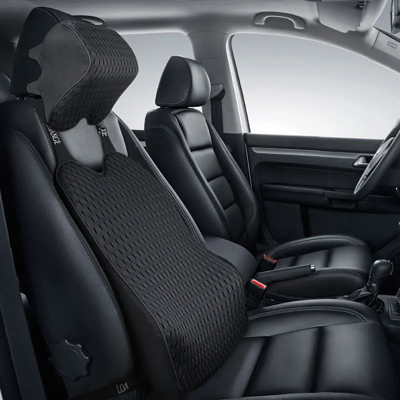 

Memory Foam Cushion for Car Seat Driver for Comfort Car Seat Headrest Neck Rest Cushion and Lumbar Support Backrest