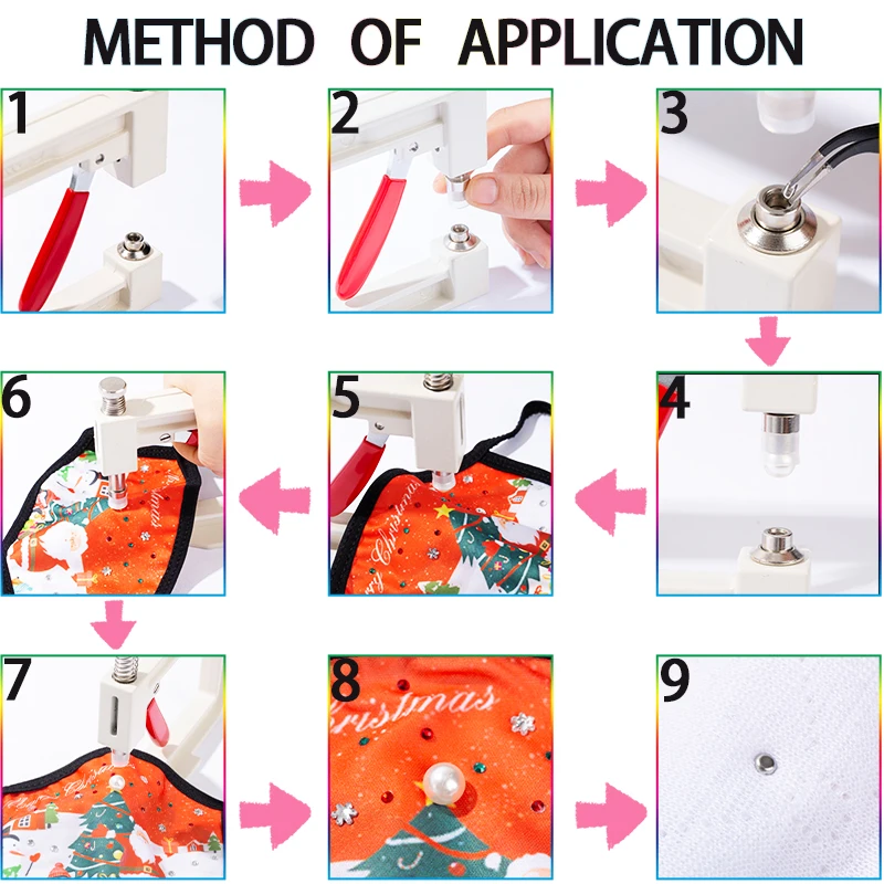 

Manual Perforated Pearl Setting Machine - Hand Press Knitting Tools Rivet Pearl Handmade for Hat/Shoes Setting Machine DIY Decor