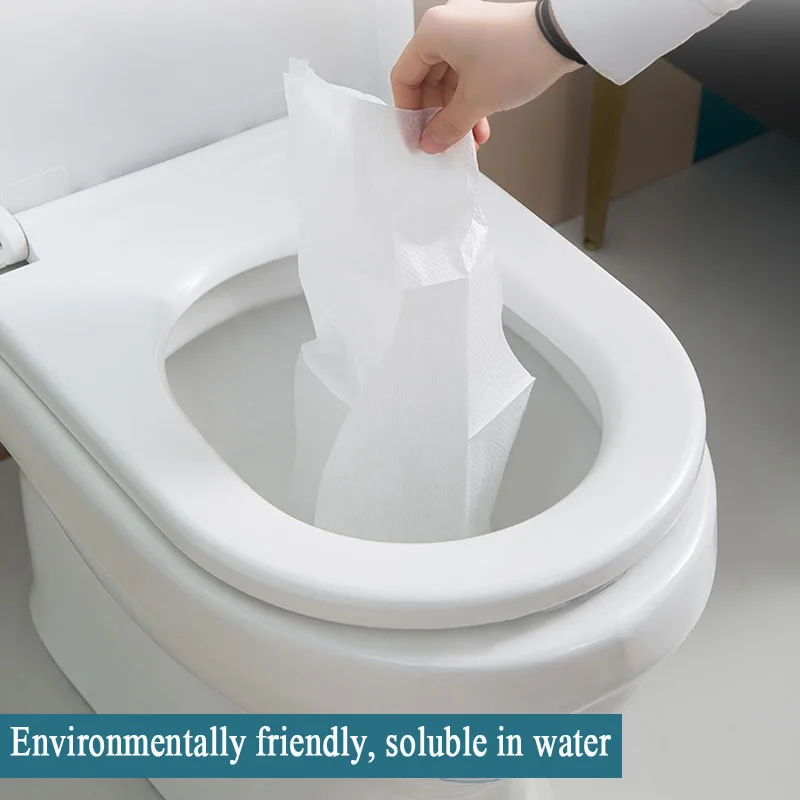 10/50PCS Disposable Toilet Seat Cover Paper Waterproof Soluble Water Type Travel/Camping Hotel Bathroom Accessory Pad Portable - купить по