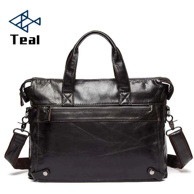 Мужской портфель из 2020 натуральной кожи Сумка для документов деловая Черная