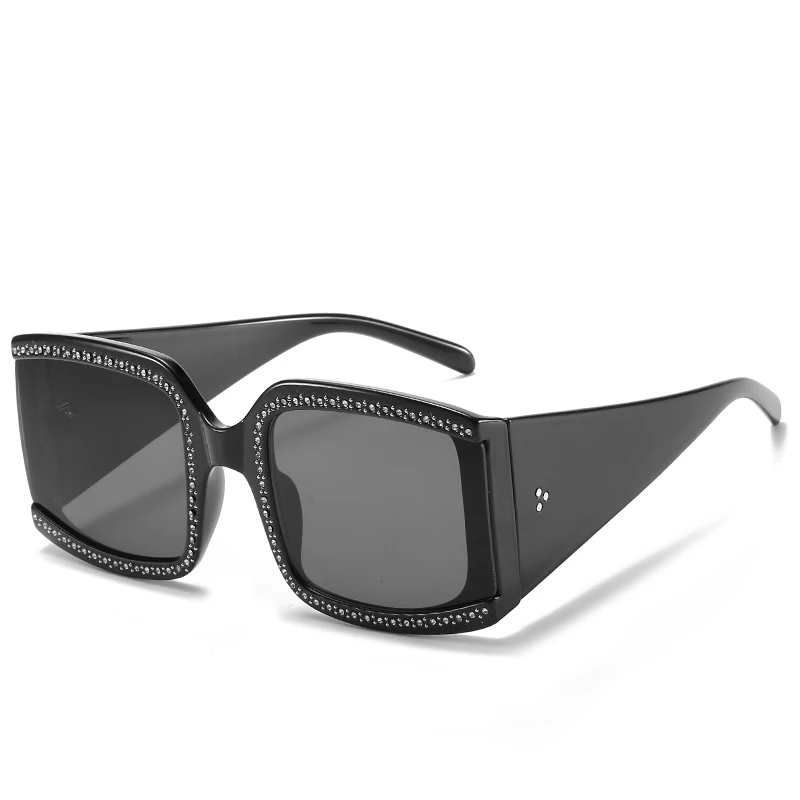 

Luxury Big Square Fishing Sunglasses Women Brand Designer Retro Clear Sun Glasses For Female Oversized Black Shades Oculos UV400