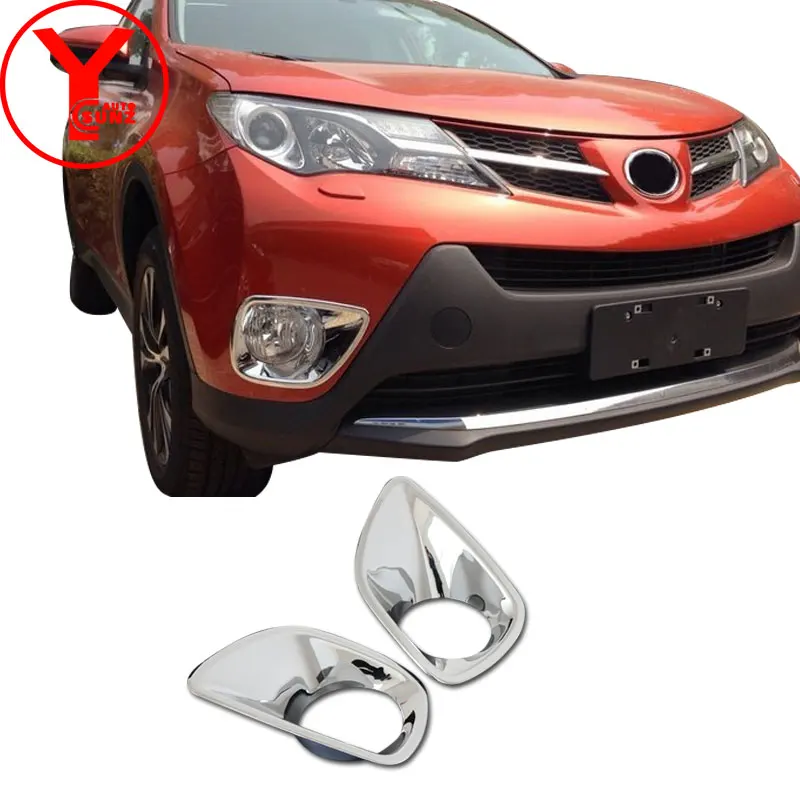 2013 2015 ABS Хром Передняя противотуманная фара крышка для toyota rav 4 2014 автомобильные