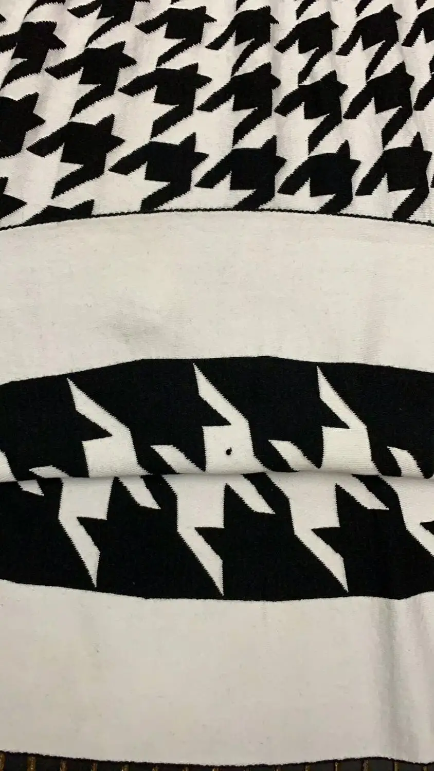 

2019 New Women black white jacquard dress O-Neck knitting Bandage Dress Vestidos Celebrity Evening Party Dresses