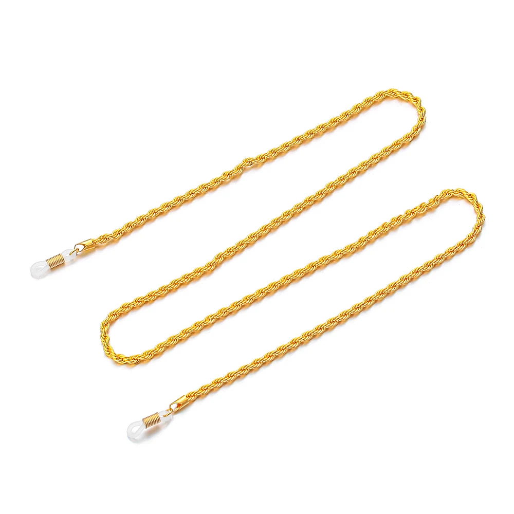 61/70 см металлический шнур для очков ремешок золотого и черного цвета модная