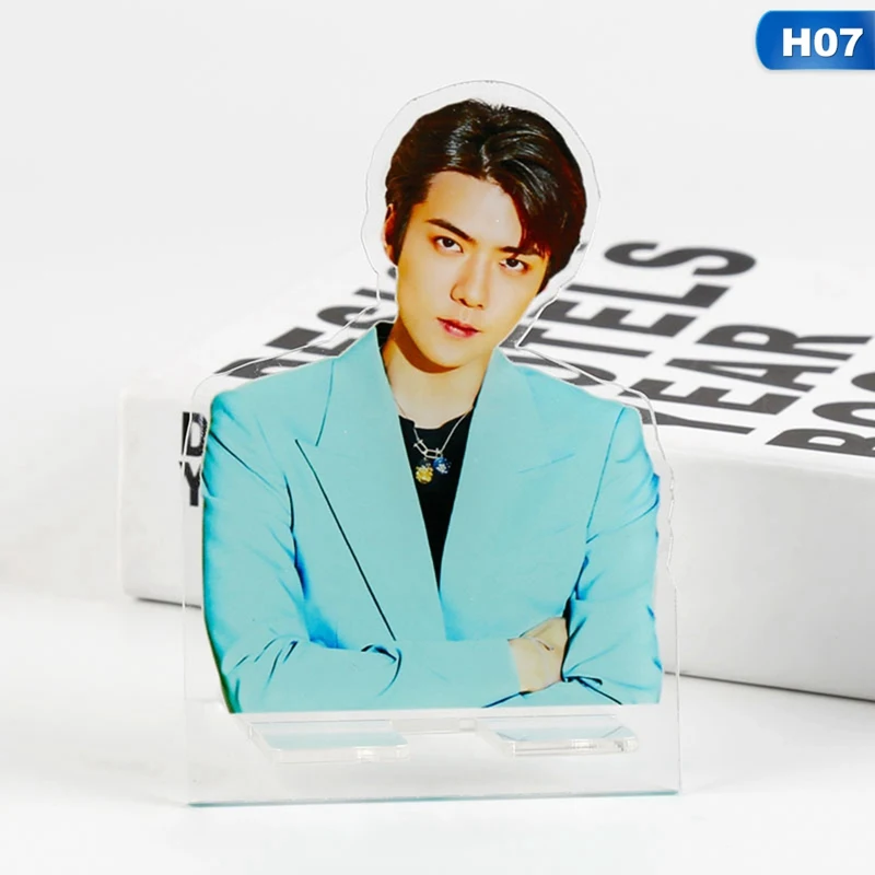 EXO членов Милая стоящая фигурка Кукла Kawaii акриловая подставка для стола Декор Канцелярский набор - Цвет: H07