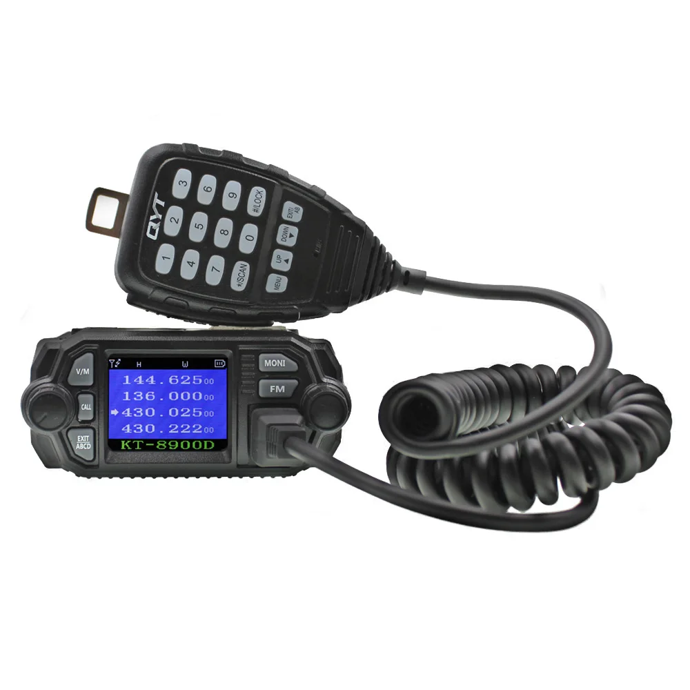 QYT KT 8900D Mini Car Mobile Radio 136 174 & 400 480MHz Ddual Band Quad Dsiplay 25W Transicever KT8900D Walkie Talkie|Рации| |