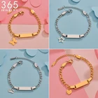 Браслеты-цепочки из нержавеющей стали с гравировкой имени ребенка