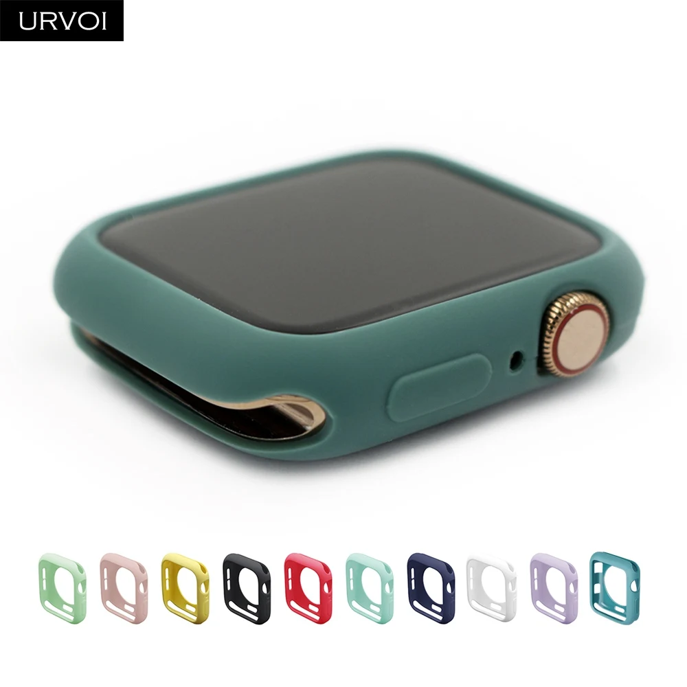 Яркий защитный чехол URVOI для iWatch 41 45 40 44 мм яркие аксессуары часов серии 8 7 6 SE 5 4 3 21