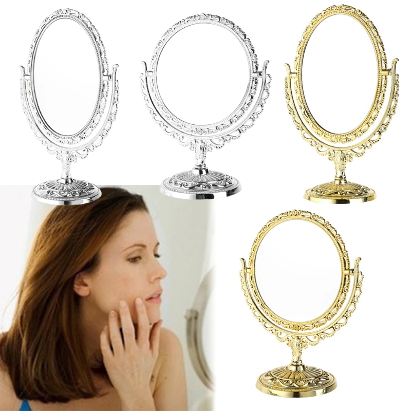 Зеркало для макияжа с 2 Сторонами настольное косметическое зеркало пластиковые