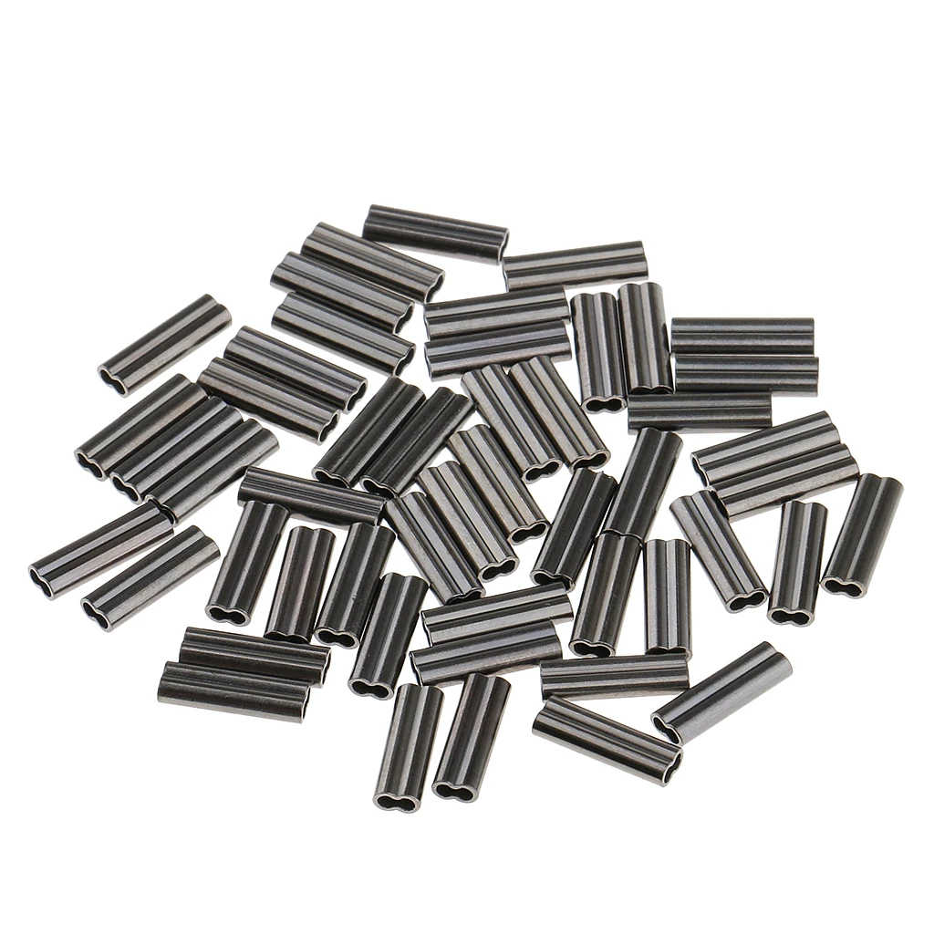 

150x Double Clamp Copper Sleeves Clamp Connector 1.2mm 0.8mm 1mm Hole