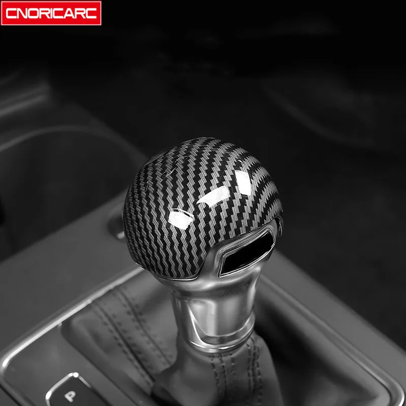 

Center Console Gear Shift Handle Protection Sleeve Cover Trim For Audi Q2 2018-2021 ABS Carbon Fiber Color Car Styling