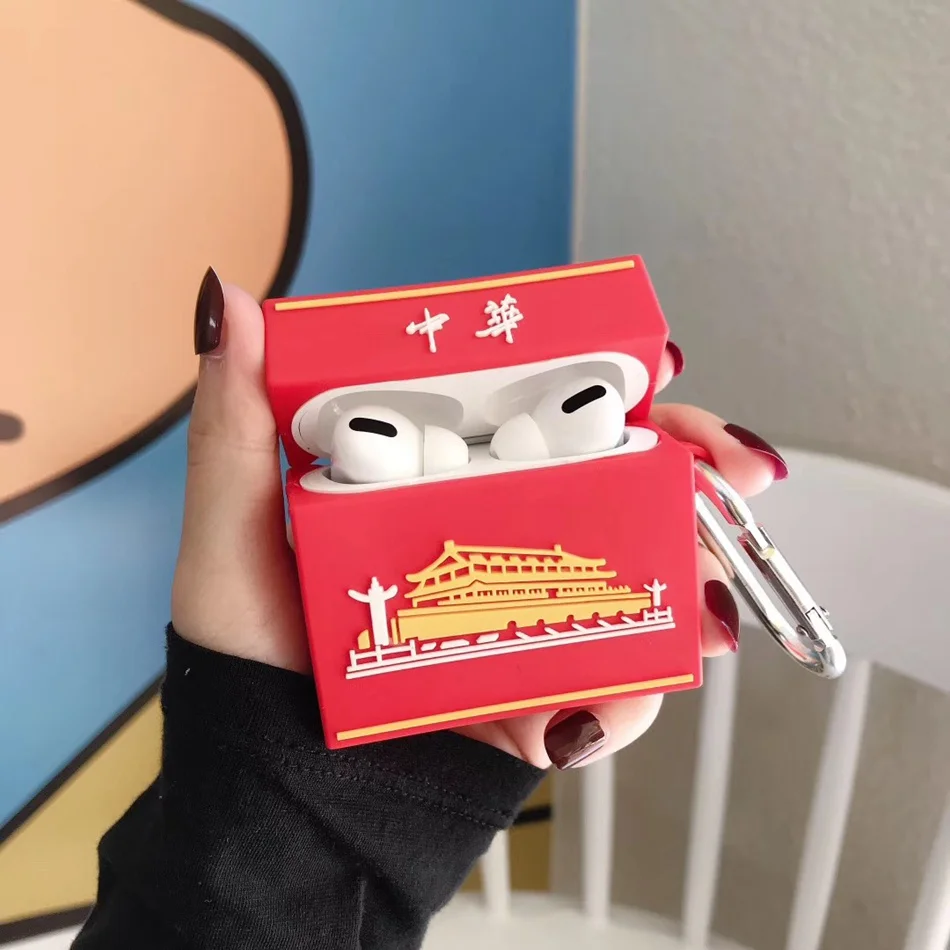 3D чехол для наушников Airpods Pro силиконовый с милым котом медведем Apple Air pods 3 Чехол