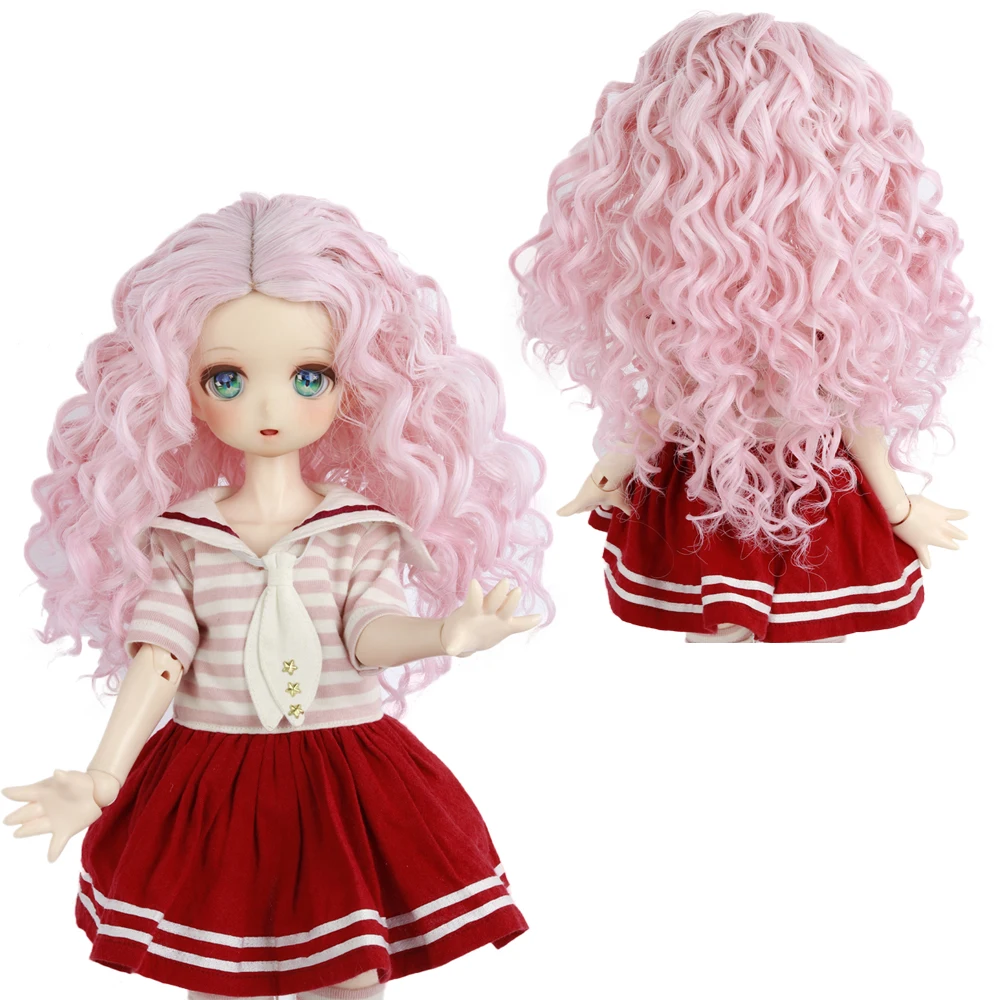 

Muziwig 9-10 inches Cute Girl Pink MSD SD 1/3 BJD Doll Toys with Curly Wig for Kids