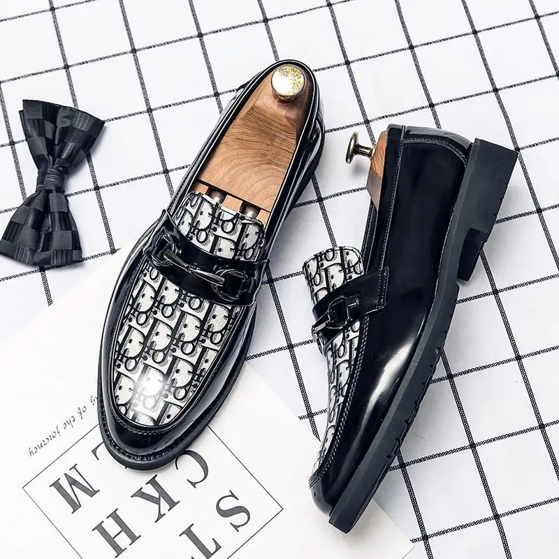 

Мужские кожаные туфли высокого качества, дизайнерские модные роскошные брендовые черные кожаные туфли, деловые классические мужские сваде...