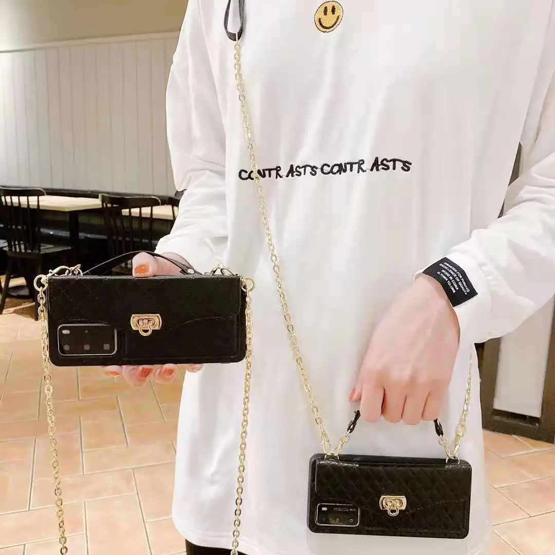 

Fashion Crossbody Phone Case Wallet Soft Pu For IPhone 7 8 X/XS XR XSmax 11pro 12Promax 12mini For Huawei Mate 30 40Pro P30 40