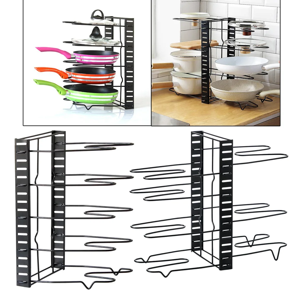 Подставка для кастрюли органайзер регулируемый держатель кухонный шкаф крышка