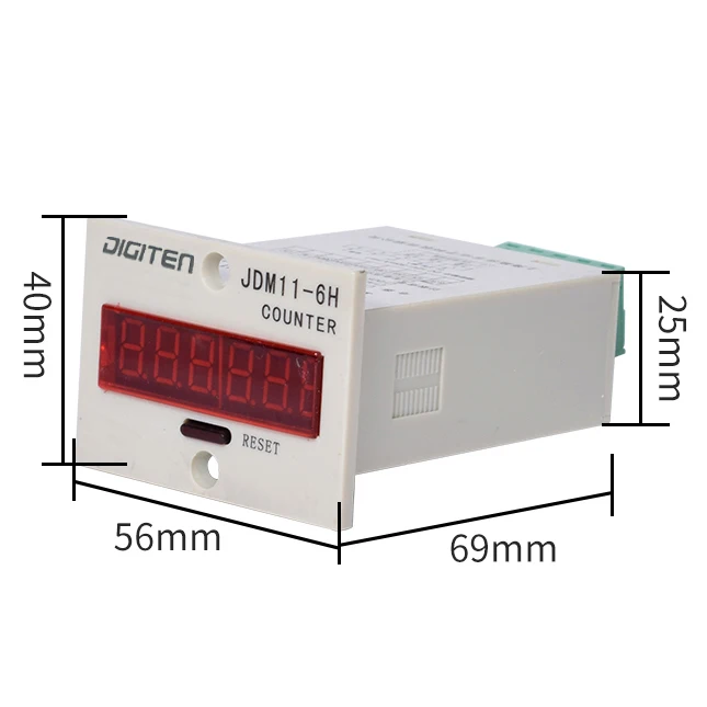 DIGITEN 12V 24VDC 6 значный 0 999999 светодиодный дисплей цифровой вверх счетчик + NPN датчик