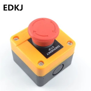 68X68mm Emergency Stop Push Button Switch 1NO 1NC 10A 660v Waterproof Box Hand-Held Button Explosion-proof anti-corrosi