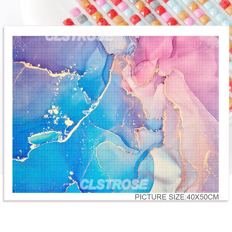 

Diamond Painting Abstract Art Oil Painting Diy Can Be Customized Pink and Blue Home Wall Decoration for Bedroom and Living Room