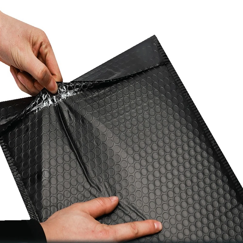 

134Pcs Foam Envelope Bags Self Seal Mailers Padded Shipping Envelopes with Bubble Mailing Bag Shipping Package Bag Black