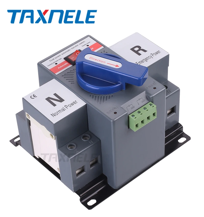 ATS 2P 4P 63A 230V 380V микро-прерыватель цепи двойной мощности автоматический переключатель передачи автоматический переключатель