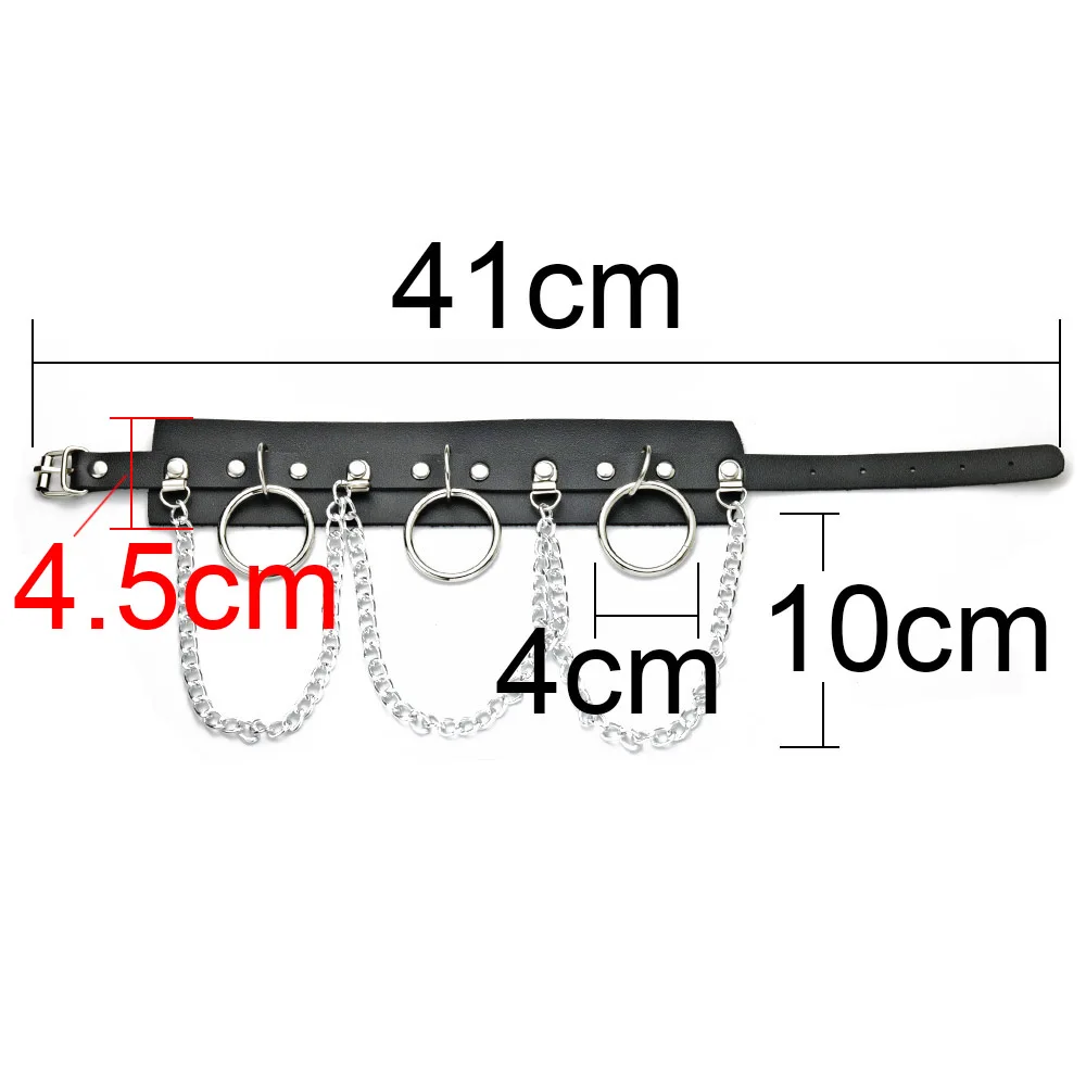 Изысканное панк звено рок кожа стильные ожерелья Готический стиль Харадзюку