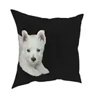 Квадратная подушка West Highland White Terrier для щенка, чехол для подушки, Наволочки для диванных подушек, 45*45 см
