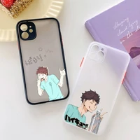 haikyuu oikawa anime phone case for iphone x xr xs 7 8 plus 11 12 pro max translucent matte shockproof shell