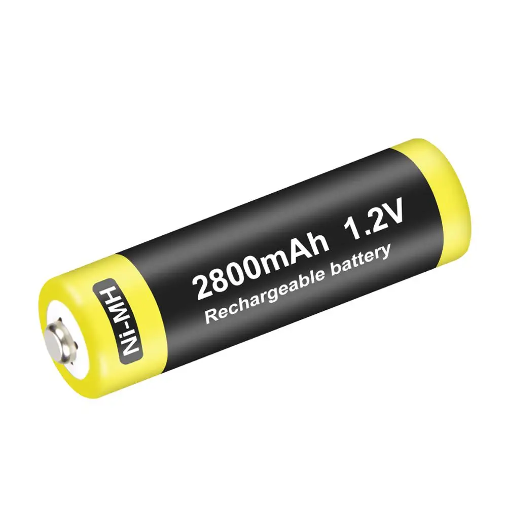 Перезаряжаемый батарейный блок AA Ni MH батарейки 2А 2800 мАч большая емкость для