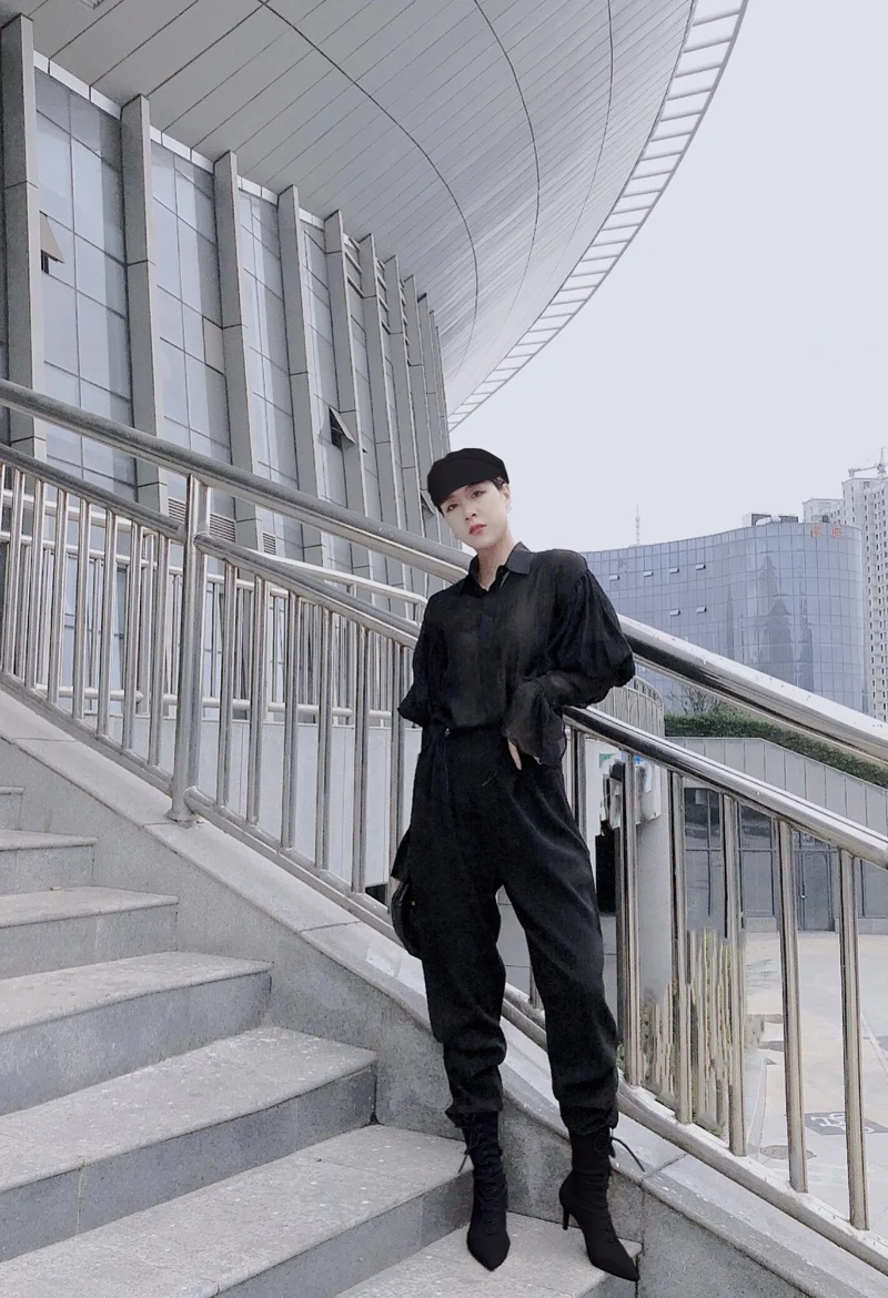 Женские Длинные эластичные брюки-карго DEAT офисные брюки с высокой талией и