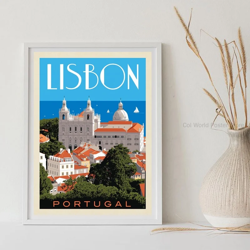 Постер для путешествий из Португалии в Лиссабоне ретро постер подарок настенное
