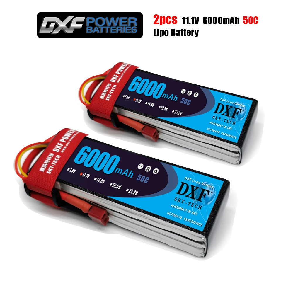 Литий-полимерный аккумулятор DXF 3S 11 1 В 6000 мАч 50C-100C XT60 T Deans XT90 EC5 50C для гоночных FPV