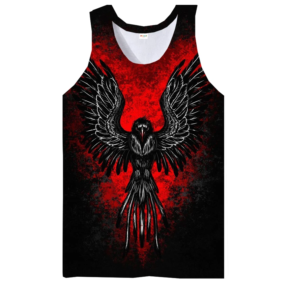 Мужская майка с 3d-рисунком орла жилет без рукавов рисунком ястреб Топ в стиле