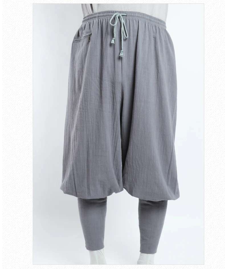 Новый дизайн хлопковые льняные буддистские штаны-монахи брюки Shaolin Kung fu 4 цвета