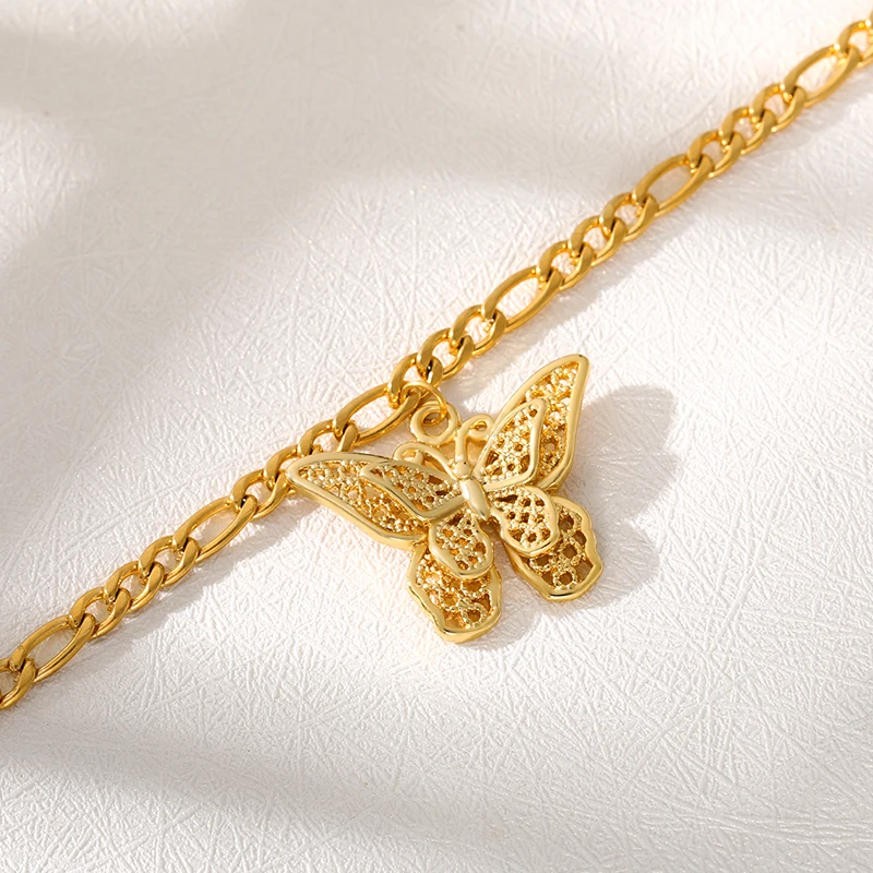

Stainless Steel Butterfly Bracelet Female Hollow Pendant Goddess Charm Gold Chain Big Insects Non-fading Jewelry