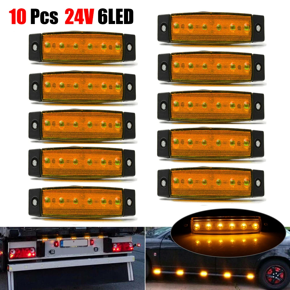 10 шт. желтые автомобисветодиодный светодиодные фонари 24 В|Световая рейка/рабочее