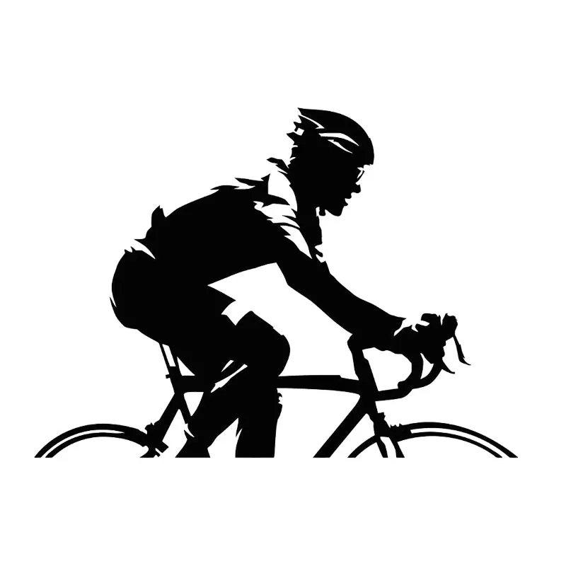 

LLY-1587 Bicycle Race Cycling Sports Modeling Car Stickers PVC Auto Windshield Waterproof Sunscreen Self-adhesive Decal Decor