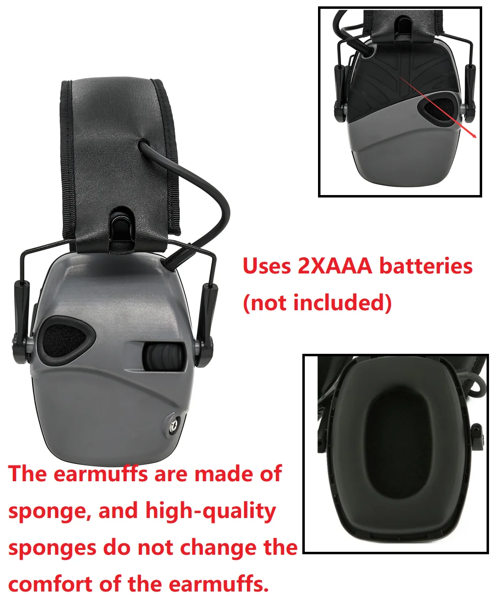 Тактические камуфляжные наушники Мультикам для электронной стрельбы усиленные