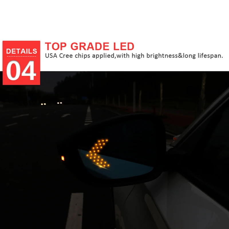 Автомобильный светодиодный боковое зеркало комплект линз стекло заднего вида