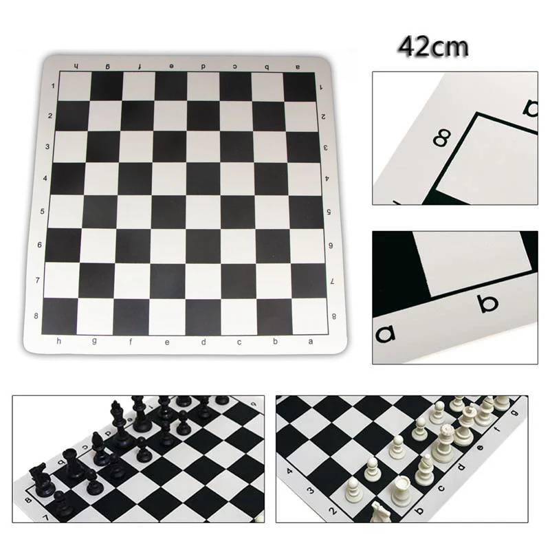 Кожаная Турнирная Высококачественная обучающая шахматная доска из ПВХ для