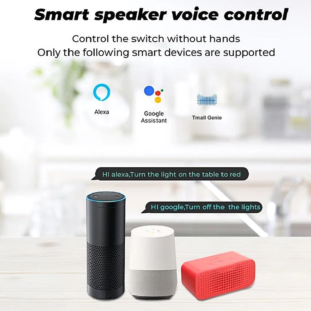 

WIFI Smart Switch Module 2-Way 16A APP Remote Control/Time Schedule/Group Sharing/Voice Control Works Alexa/Google Assistant