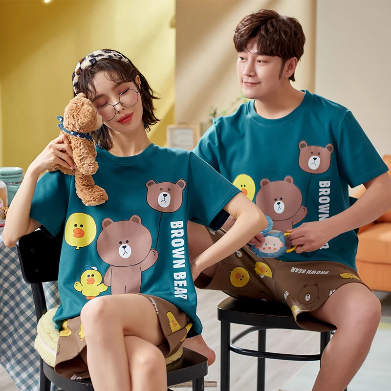 Японская мультяшная песня Новинка лета 2021 пижамные комплекты для пар пижама с