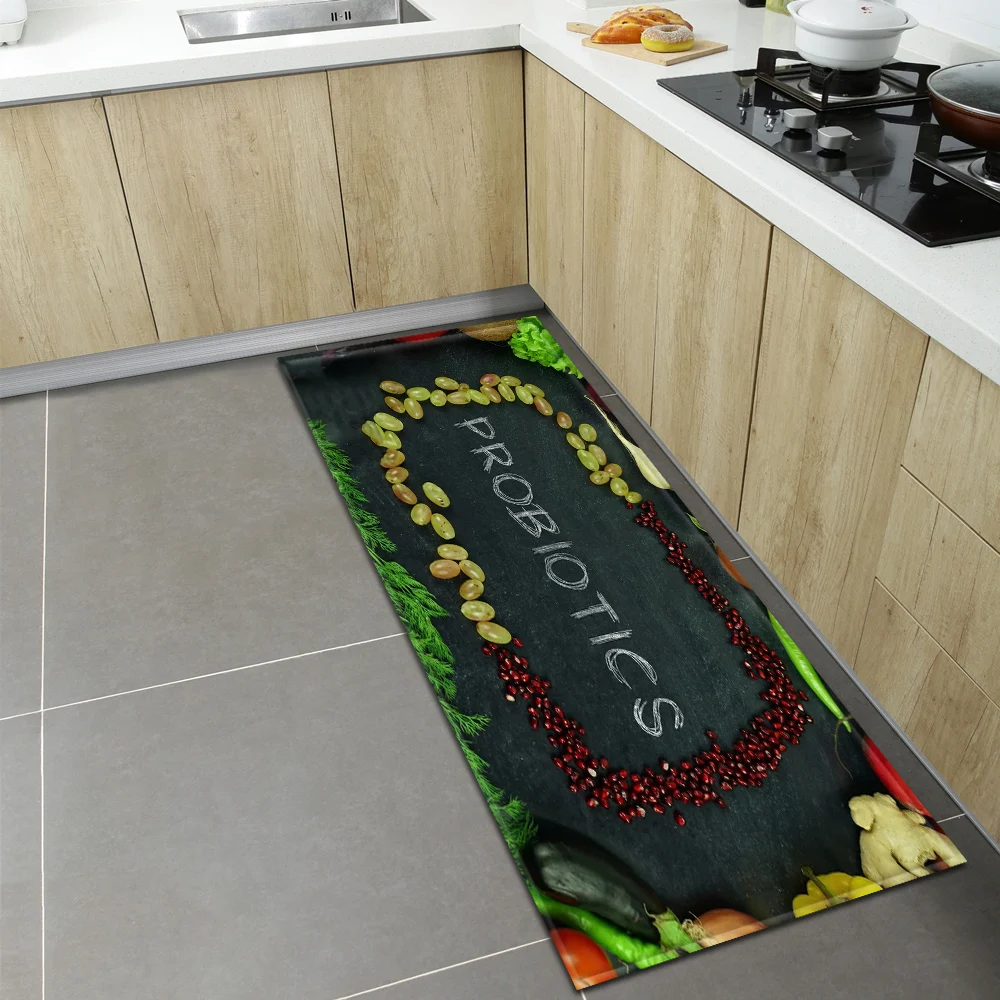 

Modern Entrance Doormat Bedroom Kitchen Carpet Fruit Pattern Living Room Floor Decor Rug Home Balcony Bath Hallway Anti-Slip Mat