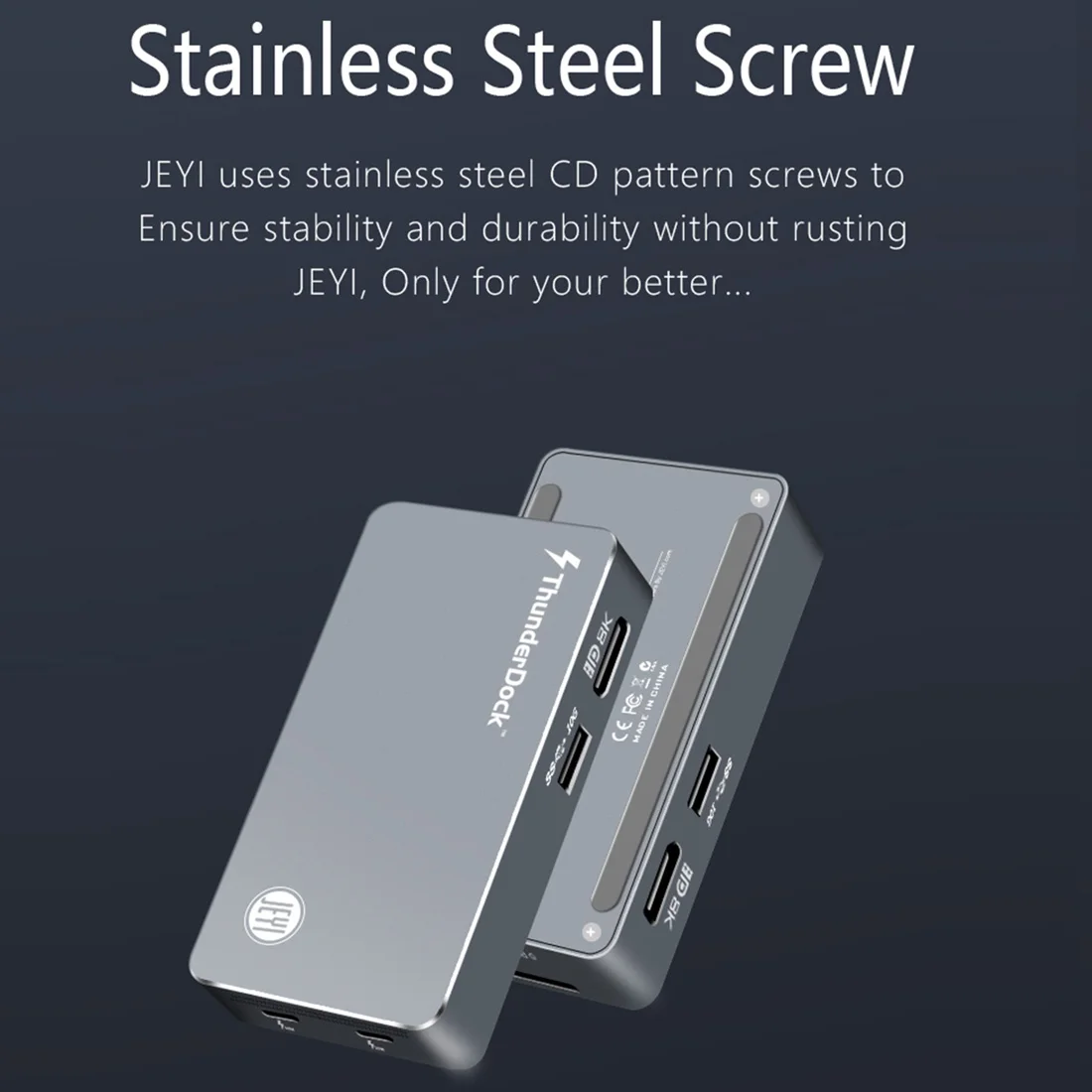 

JEYI ThunderDock ThunderBolt3 ThunderBolt4 JHL7440 Storage for NVME SSD TYPEC3.1 PD charger USB C3.1 DOCK m2 M.2 PCIE SSD DP8K