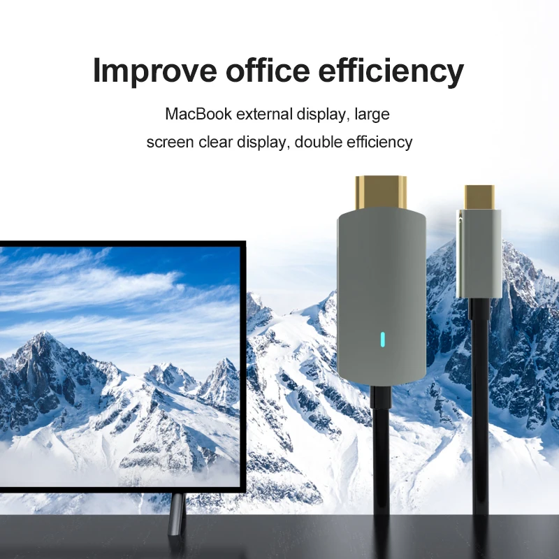 4K 60 Гц 1080P адаптер с разъемом USB Type C до соединитель из алюминиевого сплава для MacBook
